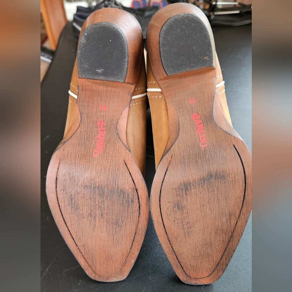 Dan Post Laredo Eagle Cut Out Western Boots Honey Tan Ladies 11 M Extended Size - Picture 10 of 11